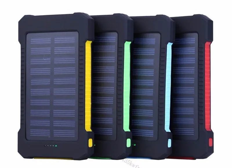 Большая рекламная акция, портативное водонепроницаемое зарядное устройство с солнечной панелью, 10000 мА/ч, двойной USB, солнечное зарядное устройство, портативное зарядное устройство для сотового телефона