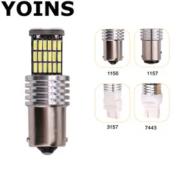 2 шт. 1156 BA15S 1157 BAY15D 7443 3157 45SMD 4014 светодио дный CANBUS Нет Ошибка автомобилей Хвост лампы стоп автоматического резервного копирования заднего