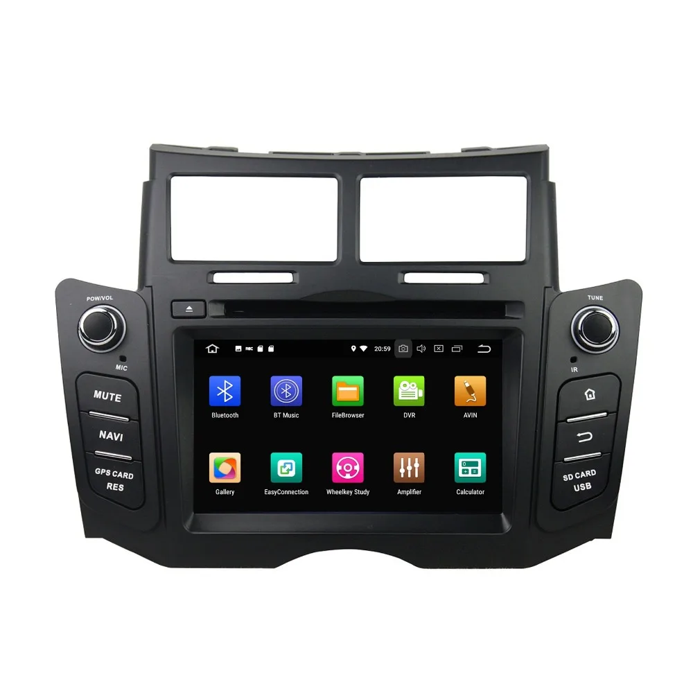 Cheap 4GB+32GB Octa Core 6.2" Android 8.0 Car DVD Player for Toyota YARIS 2005 2006 2007-2011 Car Radio GPS WIFI USB DVR Mirror-link 2