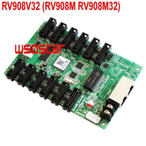 

RV908V32 RV908M RV908M32 New Upgrade LED receiving card 12*HUB75E Support 1/32 scan for HD LED display module RV908 3pcs/lot
