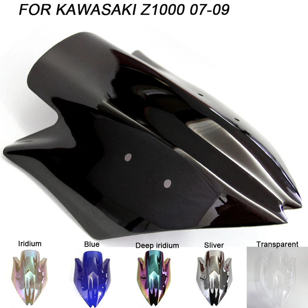 ABS ветровое стекло для Kawasaki Z1000 2007 2008 2009 Double Bubble лобовое мотоцикла Iridium ветровые