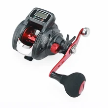 13+ 1 шариковый подшипник левая/правая Рыболовная катушка с цифровым дисплеем baitcasing Line counter 6,3: 1 Катушка для литья рыболовное снаряжение LUN004