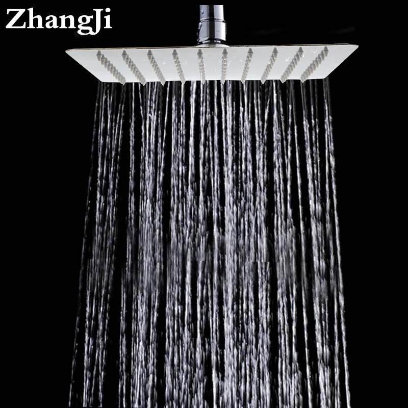 Zhangji 10 дюймов нержавеющая сталь ультра тонкий потолок Дождь душ площадь большая ванна насадка Душ ванная душевая головка