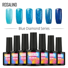 ROSALIND гель 1S высокое качество синий бриллиант Серия длительный замочить от 10 мл УФ гель лак для ногтей светодиодный маникюр Блеск Гель лак