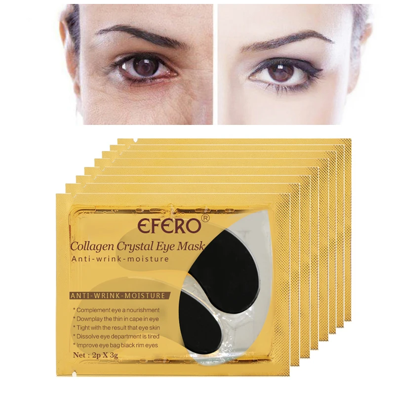 EFERO 5Packs Collagen Eye Mask Dark Circles Repair Anti-Aging Crystal Gel Eye Patch Black Sheet Mask for Eye Patches Skin Care EFERO 5Packs Collagen Eye Mask Dark Circles Repair Anti-Aging Crystal Gel Eye Patch Black Sheet Mask for Eye Patches Skin Care