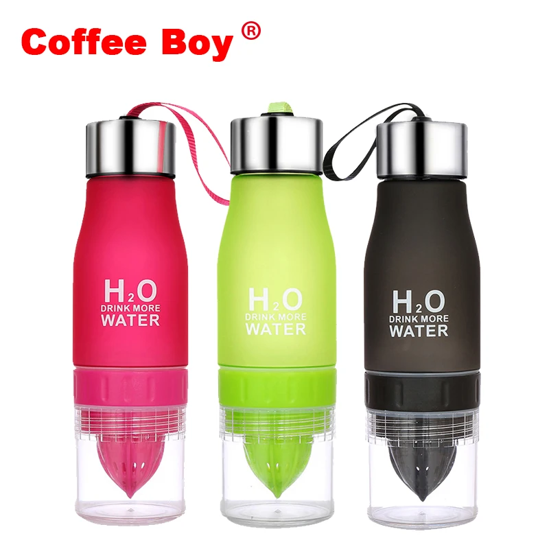 Wholesale 650ml colorful Plastic Tea Infuser Water Bottle Lemon Bottle