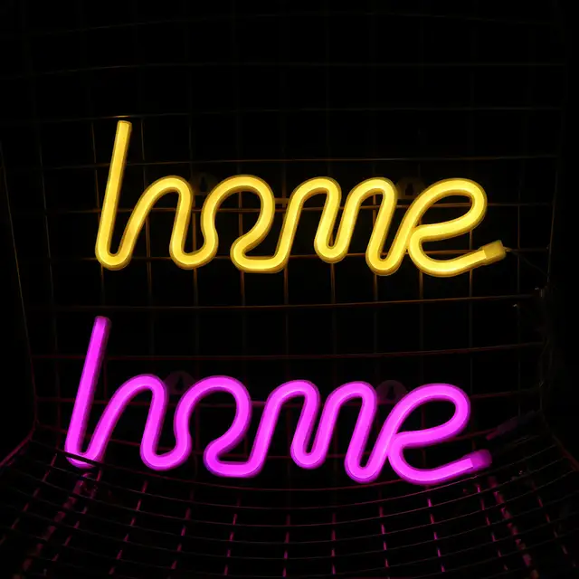 Us 10 58 44 Off Hohappyme Neon Signs For Room Ins Home Lamp Wall Lights Bedroom Decoration Decorative Plates Home Decor 35x12 5x2 Cm In Plaques
