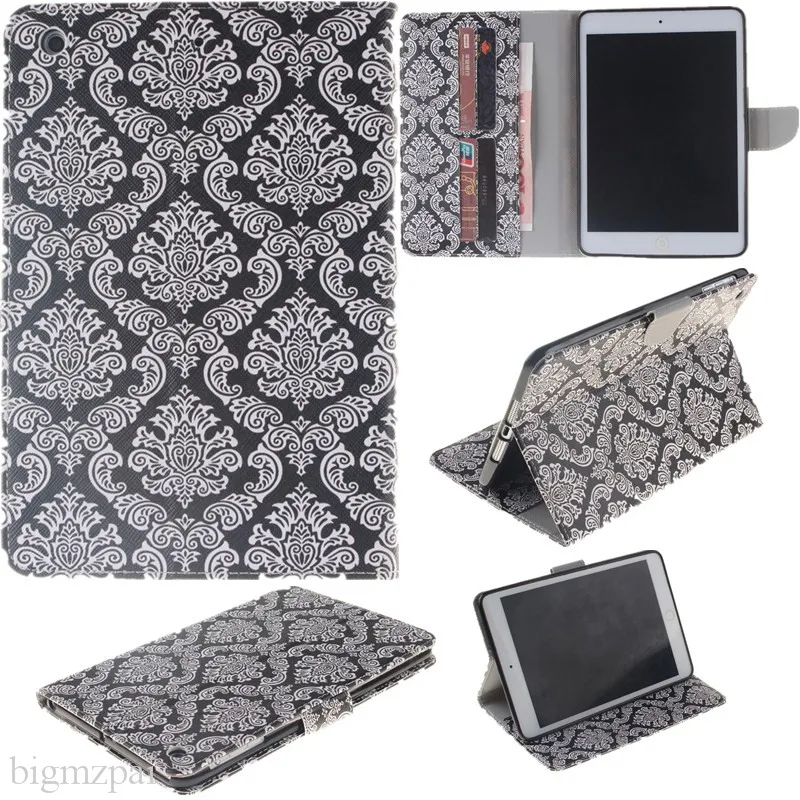 Lovely 2 Sides Painted Stand Wallet Flip Case For iPad Air 1 Case PU Leather Tablet Cover For Ipad 5 9.7 Inch With Card Holder (68)