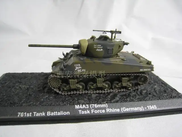 IXO 1/72 масштаб военная модель игрушки M4A3(76 мм) 761-й танковый батальон Tast Force Rhine(Германия) 1945 литой металлический Танк модель игрушки