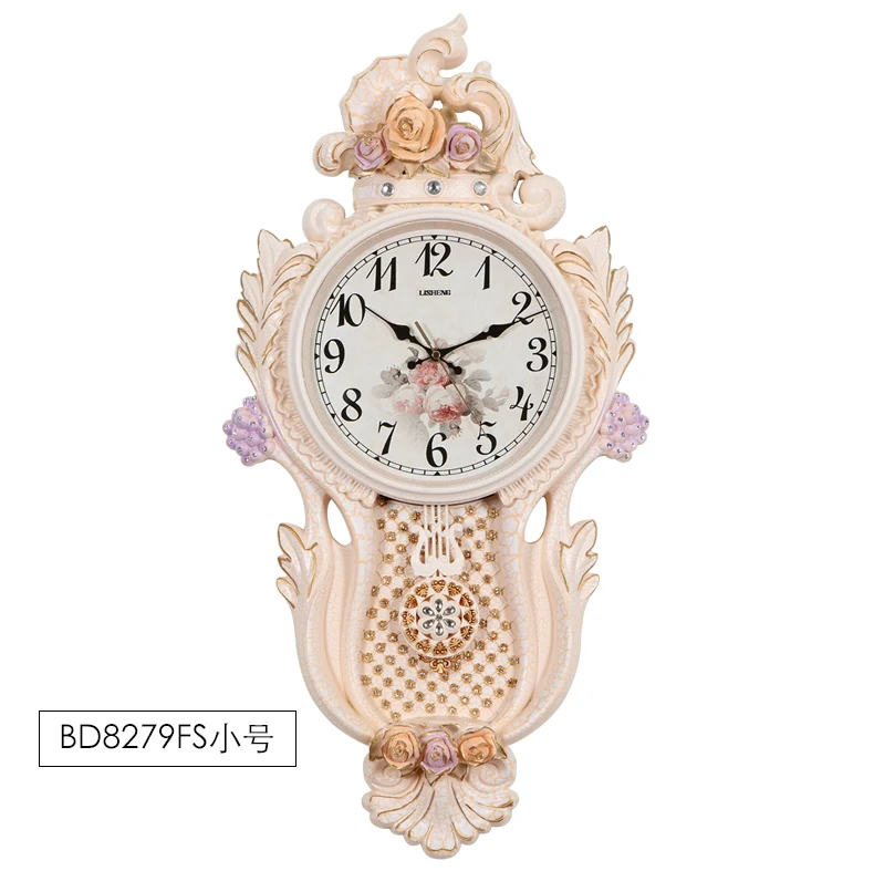 Роскошные атмосферные настенные часы в европейском стиле креативные Ретро часы для гостиной часы для дома эксклюзивные украшения немой настенные часы