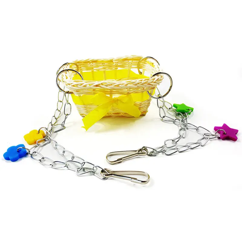 DIY Pet Bird Parrot Parakeet Budgie Hanging Swing Nest Hatching Stand Hammock Toy 2 Types