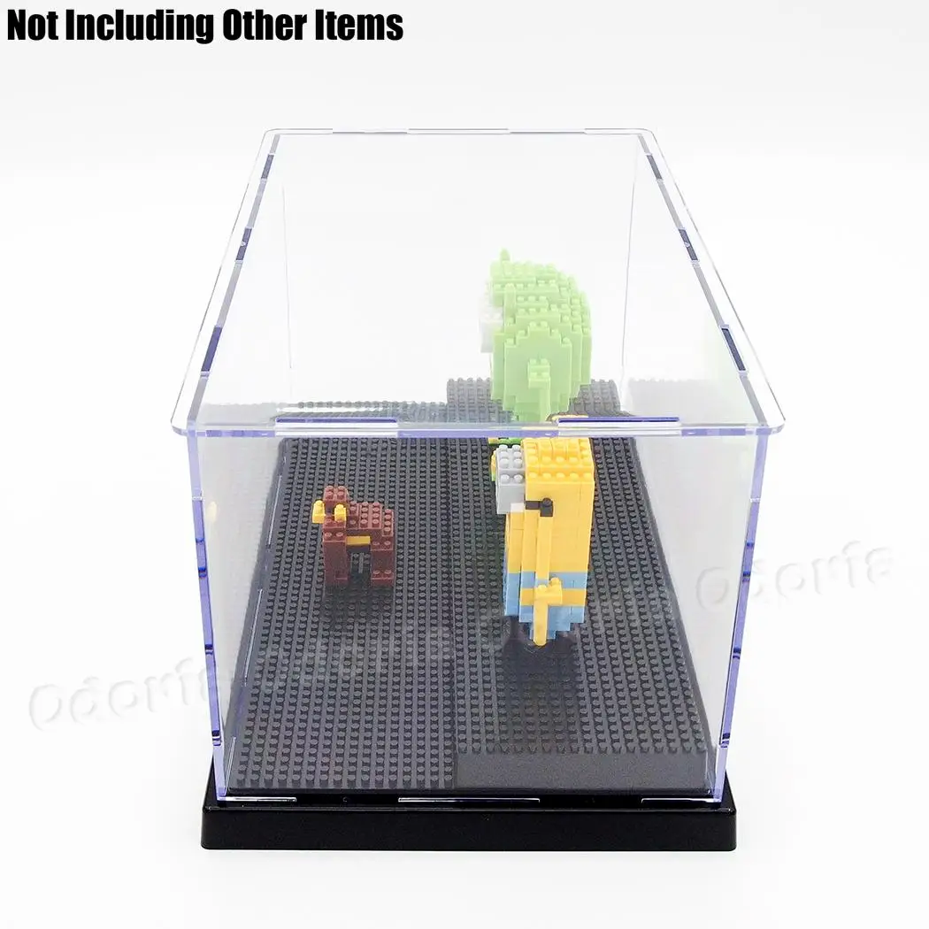Odoria акриловый витрина 2 шага Perspex коробка 24 см L Пылезащитный для Nanoblck Loz