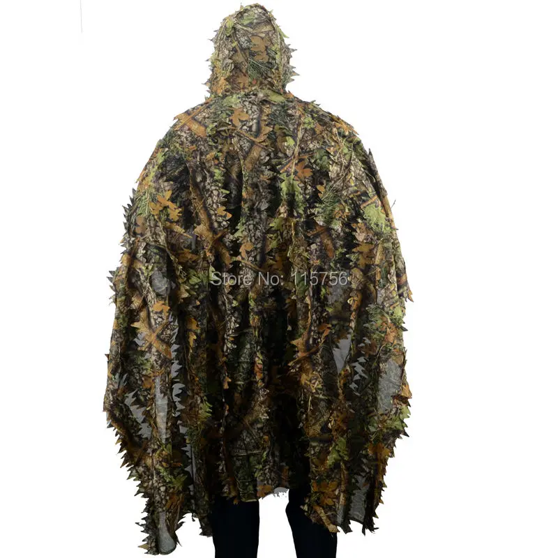 TPRPST Камуфляж 3D плащ с узором из листьев Yowie Ghillie дышащий Открытый пончо Тип камуфляж наблюдение за птицами пончо Снайпер костюм NL149