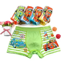 WeLaken/ г., 5 шт./партия, нижнее белье для мальчиков с героями мультфильмов мягкие дышащие детские трусы-боксеры для детей от 2 до 10 лет Kawaii, трусики, трусы, трусы