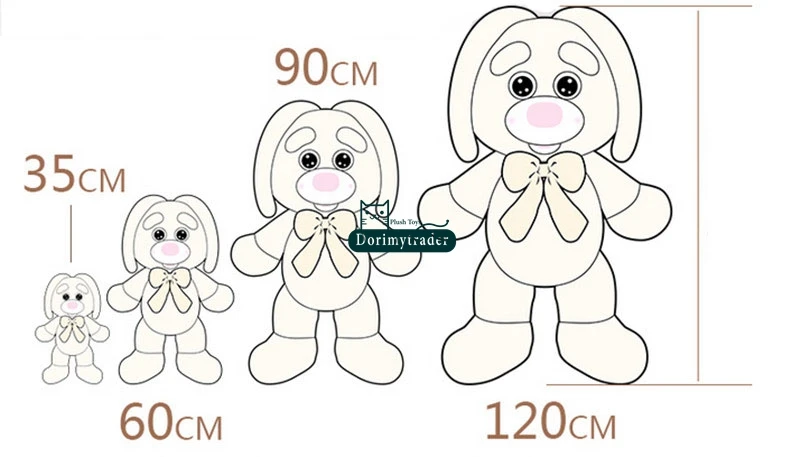 Dorimytrader Pop Giant Anime Bunny Plush Doll Big Soft Stuffed Long Ear Rabbit Animals Toy with Rose Incense Great Lover Baby Present DY61638(4)