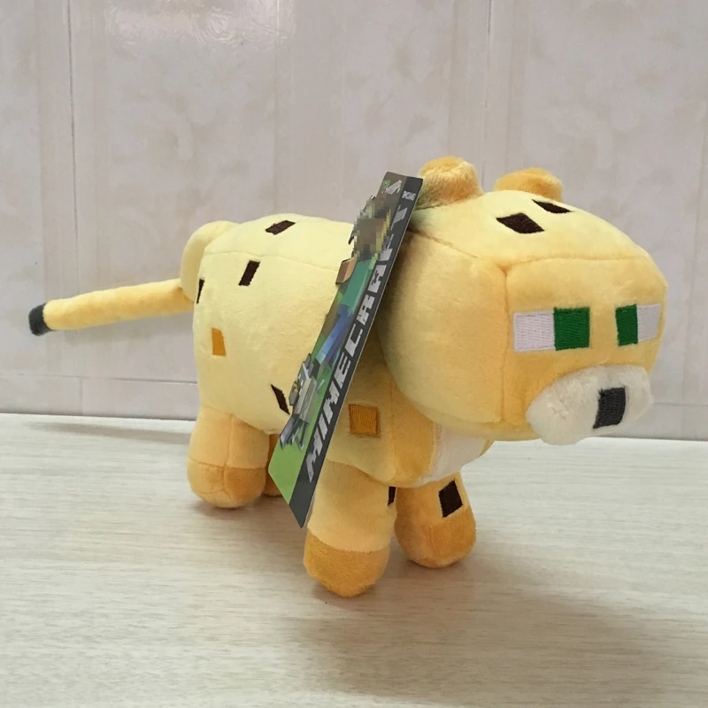 Big Size Minecraft Plush Toys 35cm Minecraft Ocelot Cat Plush Soft Stuffed Animals Toys for Children Kids Christmas Gifts