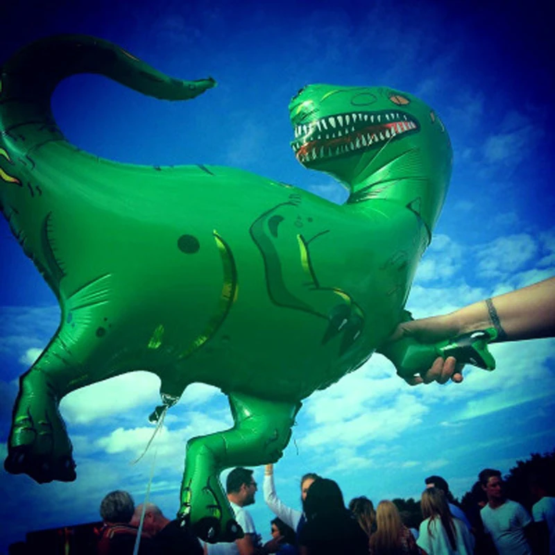 73 см Большой размер динозавр алюминиевая фольга ToysTyrannosaurus зеленый игрушечный Рэкс шарики для День Рождения вечерние игрушки для детей плавающие игрушки