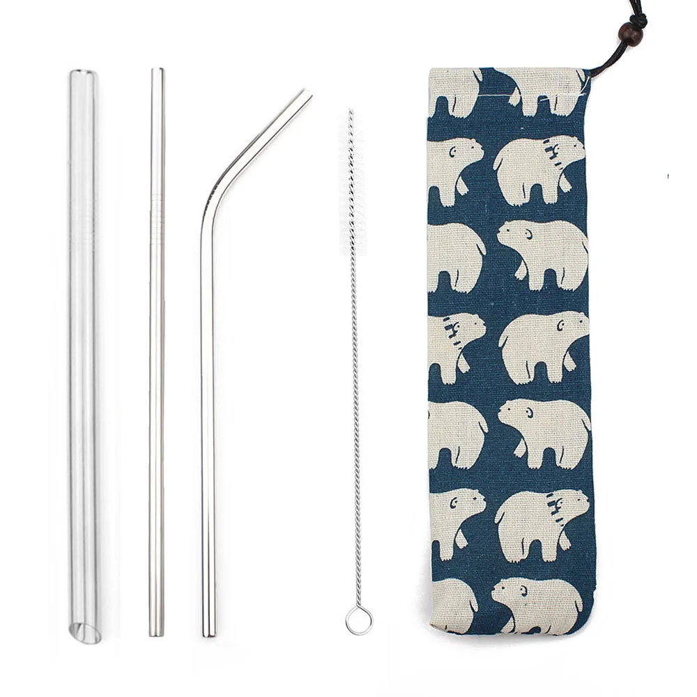 1-5pcs-Reusable-Metal-Drinking-Straws-304-Stainless-Steel-Silver-Straw-Set-Thick-with-Colorful-Bag-Pouch