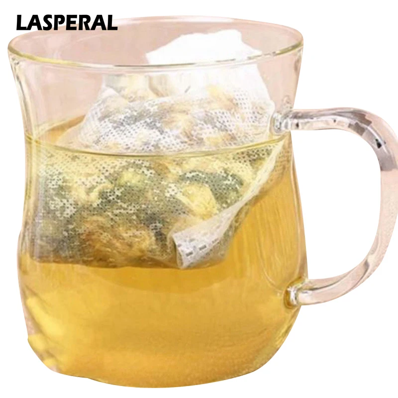 100PCs Empty Teabags String Heat Seal Filter Paper Herb Tea Bags in