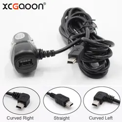 XCGaoon 3,5 м 5 В в 2A mini USB автомобильный переходник для зарядного устройства с одним USB портом для автомобиля dvr камера gps мобильный, вход DC 12 В в В 24