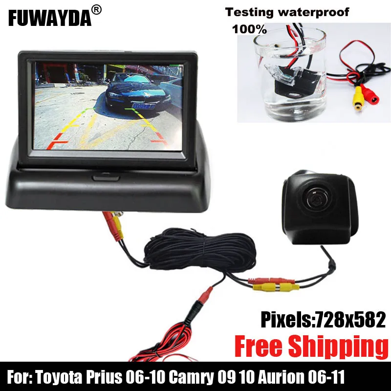 Бесплатная Доставка! SONY CCD чип Датчик заднего вида камера для Toyota Prius 06 10/Camry 09 10/Aurion
