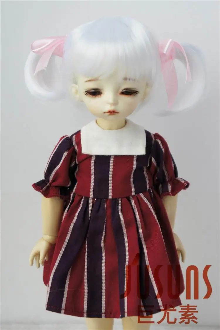 JD070 1/6 Прекрасный двойной пони синтетический мохеровый парик для кукол BJD YOSD 6 7