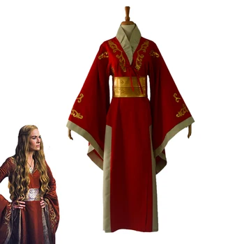 

Game of Thrones Cersei Lannister Cosplay Costume Cersei Dress Song of Ice and Fire Women Red Dress Halloween Carnival Outfits