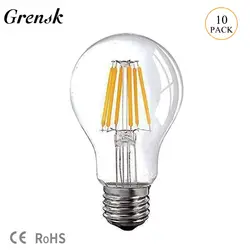 Grensk 12 V 24 V DC Светодиодная лампа A19 лампой накаливания низкая Напряжение 6 Вт лампочка эдисона лампы дневного света белый 4500 к теплый белый 2700