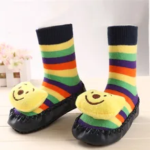 

Cute Animal leather Sole Baby Boys Girls Socks Anti slip Newborn Baby Kids First Walkers Floor Toddler Socks