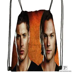 Custom Dean and Sam Supernatural походная сумка на шнурке Cute Daypack Kids Satchel (черная спина) 31x40 cm #180531-04-30