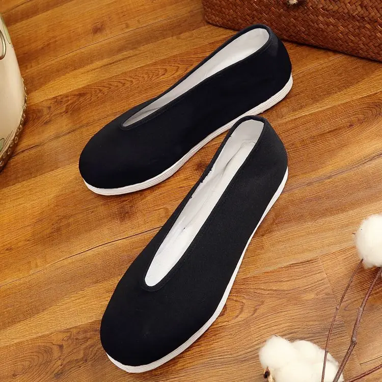 EU35~EU50 UNISEX handmade Classic old Beijing cloth cotton tai chi wushu sneakers shaolin monks kung fu Martial arts shoes