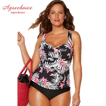

2018 Plus Size Swimwear Women Swimsuit Tankini Swimsuits High Waist Bathing Suit Swimming Suit For Women Plus Size Swimsuit 4XL