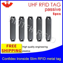 UHF RFID металлическая бирка confidex ironside slim 915 м 868 МГц Impinj Monza4QT EPC 5 шт. Прочный ABS Смарт пассивный RFID метки
