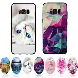 Для samsung Galaxy S8 случаях G950F ТПУ Мягкий силиконовый чехол Coque 3D Сумки Cat кота оболочка для samsung S8 5,8 ''телефон случаях