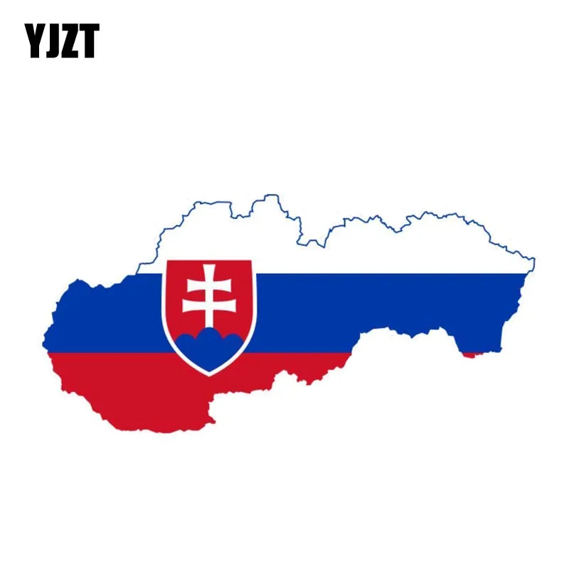 

YJZT 14.3CM*7CM Accessories Motorcycle Slovakia Map Flag Decal Car Sticker 6--0906