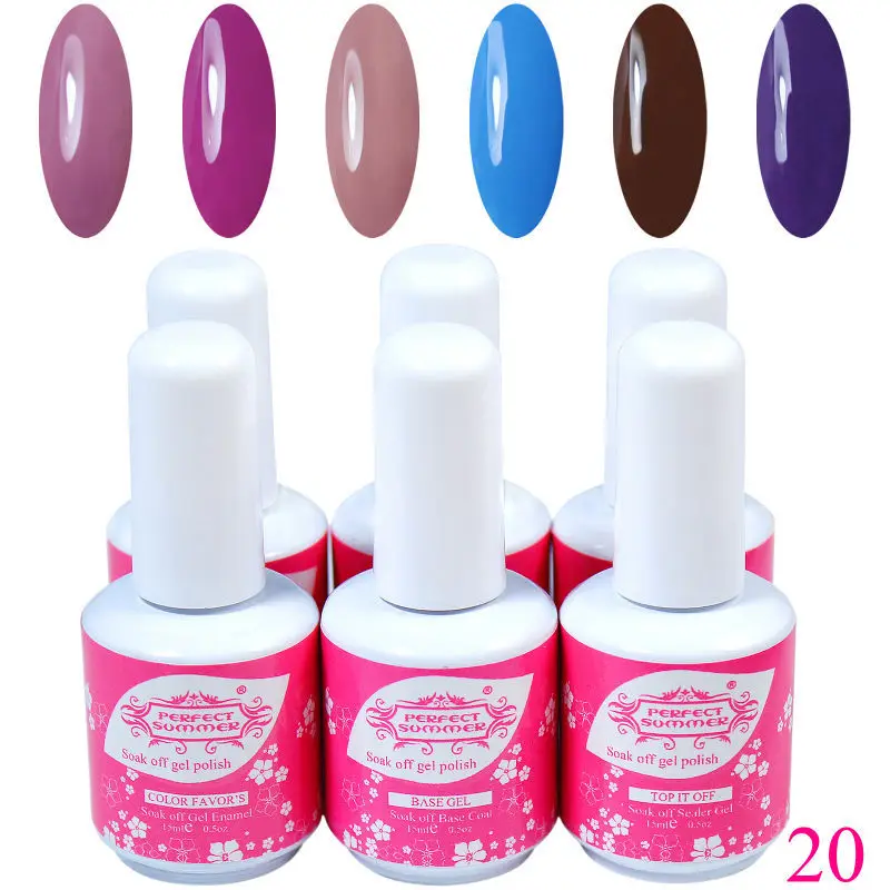

uv gel nail polish Perfect Summer 6pcs/lot 15ml Choose 6 colors from 240 Beauty colors Hot Sale Nail Gel Polish