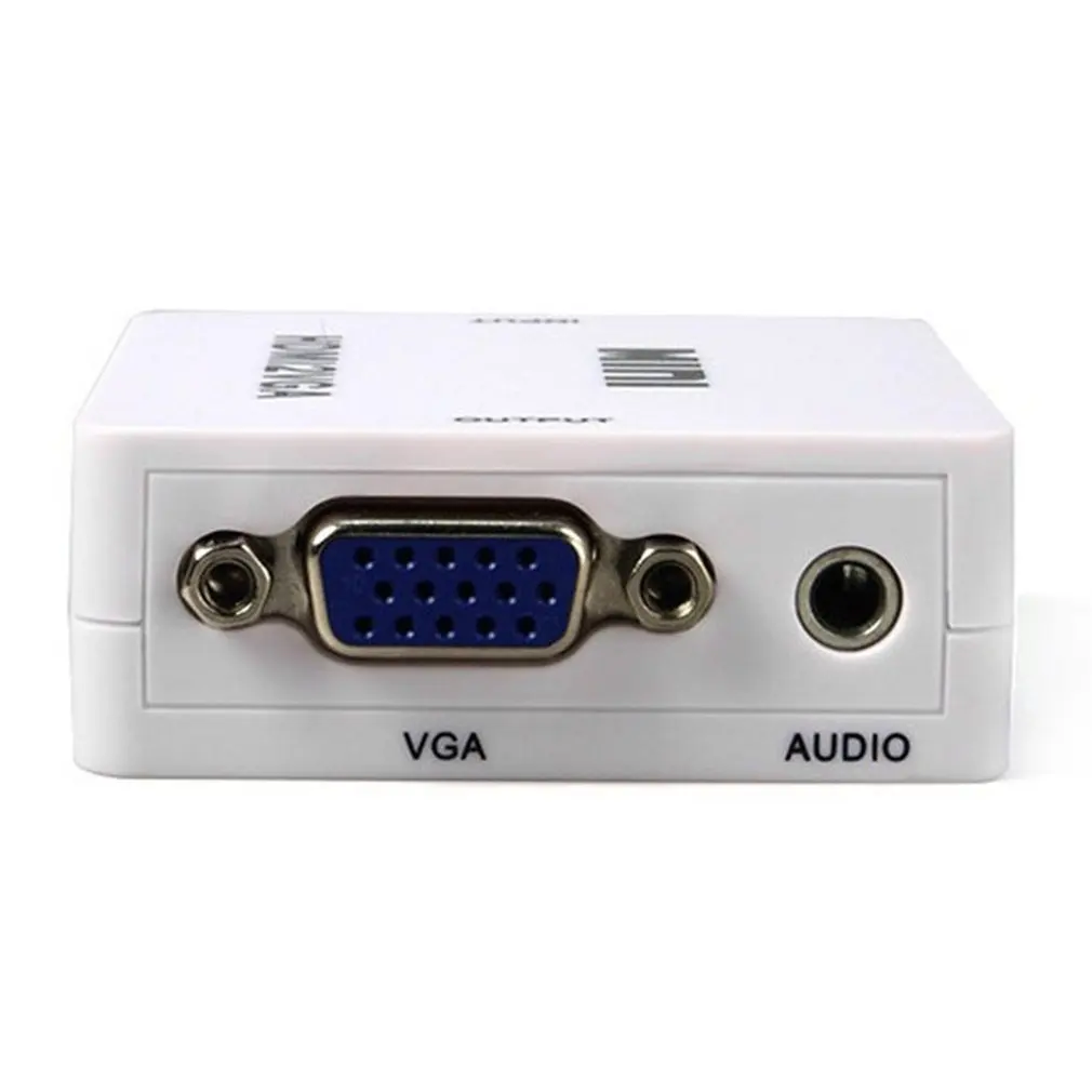 Mini USB 1080 P HDMI к VGA Аудио видео преобразователь ТВЧ-сигналов Full HD 1080 p адаптер hdmi-vga для портативных ПК к HDTV проектору