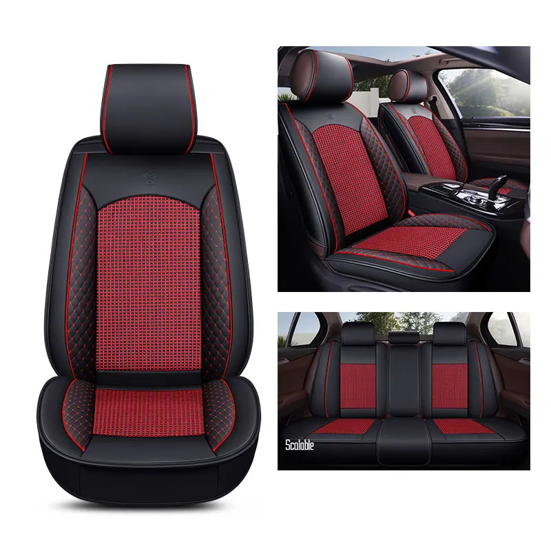 Black red Летний чехол для автокресла, аксессуары для lifan Breez 520 solano 620x50x60 Vauxhall antara GRANDLAND X meriva vectra c - Название цвета: Black red