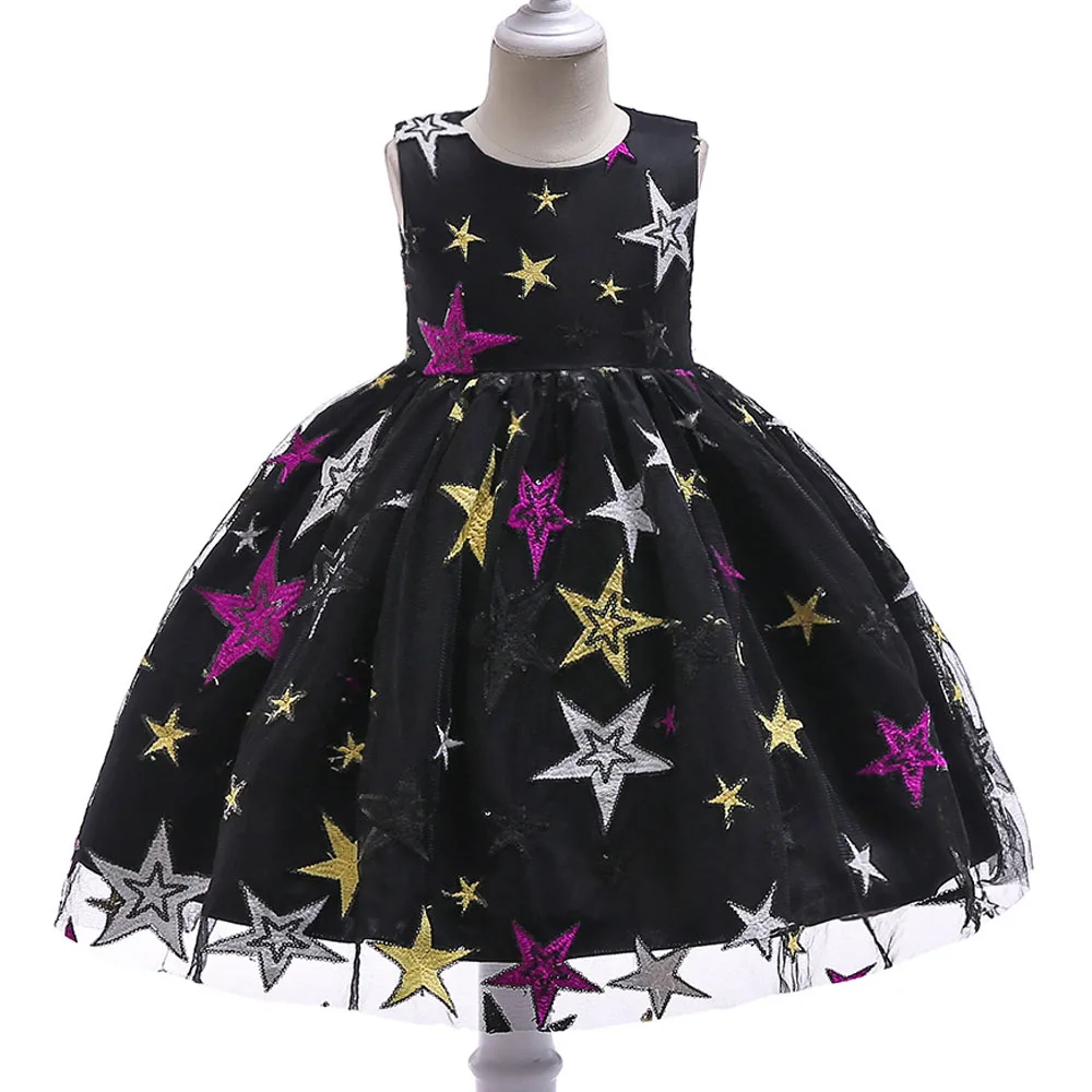 

Children Girls Black Sleeveless Princess Dress Flower Girls Wedding Dress Kids Party Dresses For Girl Toddler Clothing 8 10 Year
