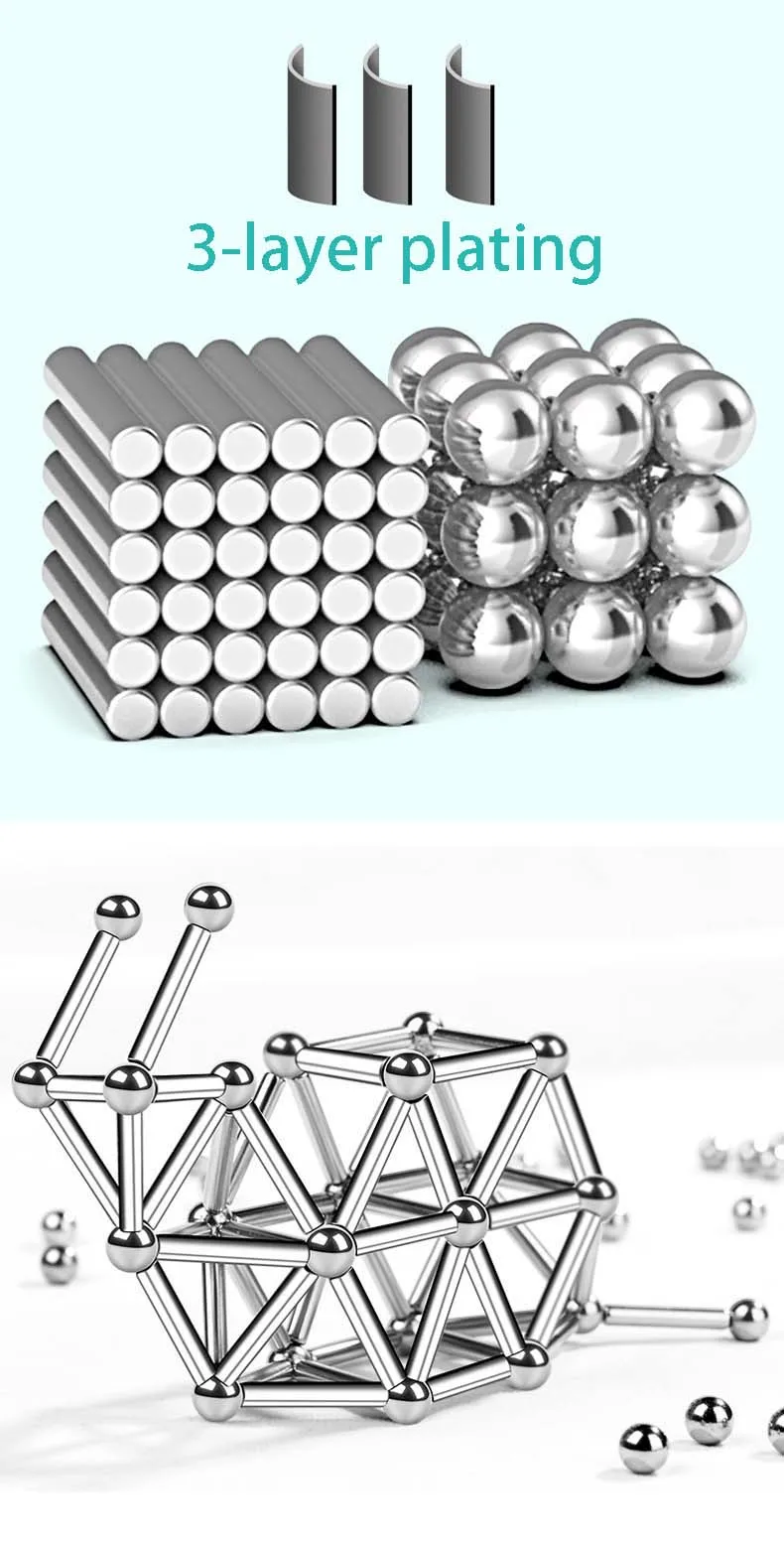 150 шт. магнитные строительные блоки магнитные палочки и серебряные шарики аксессуары DIY офисные головоломки игрушки для взрослых