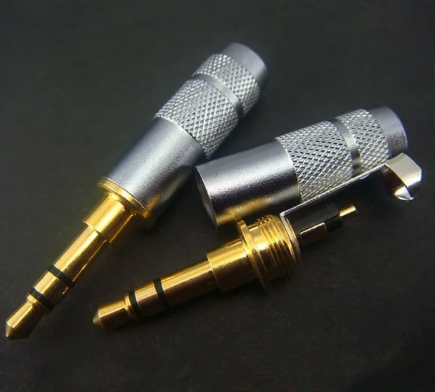 50 pcs Stereo 3 5mm 3 Pole Repair Headphone Jack Plug Cable Audio soldering connector