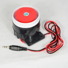 4 PCS Wired Alarm Siren Horn 120db Indoor For Home Security Alarm System GSM alarm with 3.5mm Plug Connector buzzer alarm