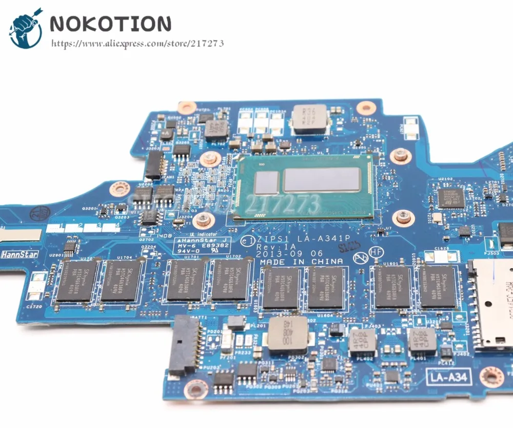 Материнская плата NOKOTION ZIPS1 LA A341P для ноутбука Lenovo yoga S1 материнская SR16Q I3 4010U CPU 4 гб RAM