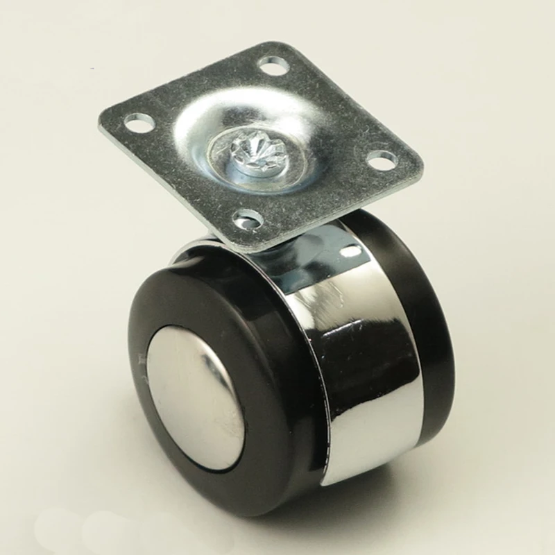 4PCS Black 40mm Flat Round Alloy Sofa Furniture Casters Swivel Castersin Casters from Home