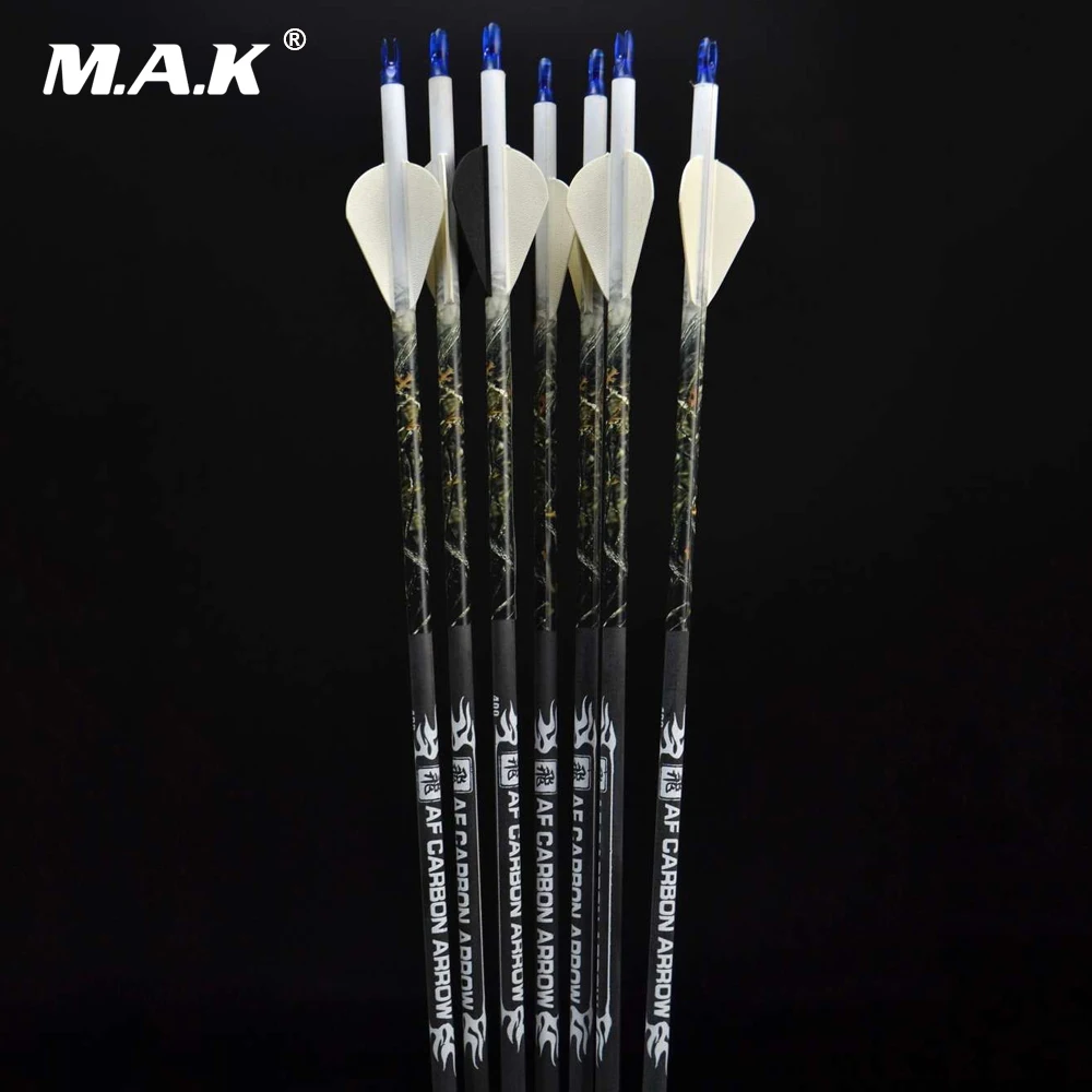 Buy 6/12pcs Spine 400 Pure Carbon Arrow Archery Arrow
