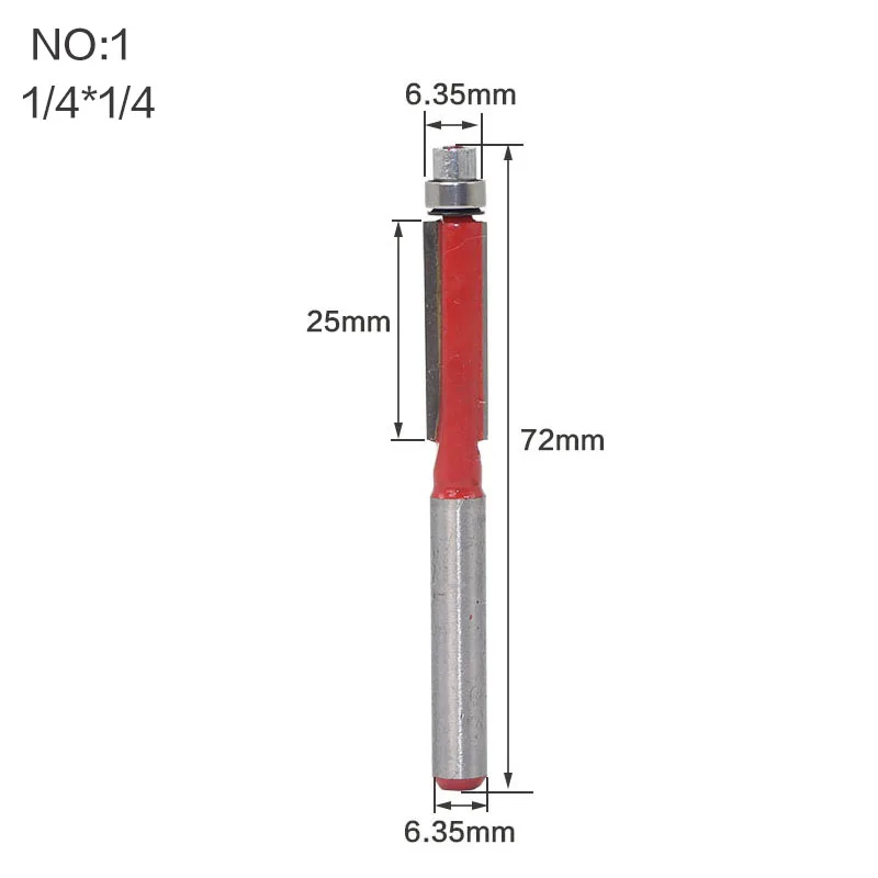 1 шт. 1/4 хвостовик флеш отделка маршрутизатор бит подшипник для Деревообработка режущего инструмента