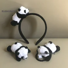 Полный дизайн, новинка,, 3 см, маленькое плюшевое игрушки для волос, повязка для волос, Детские вечерние игрушки в подарок, панда, плюшевые мягкие игрушки