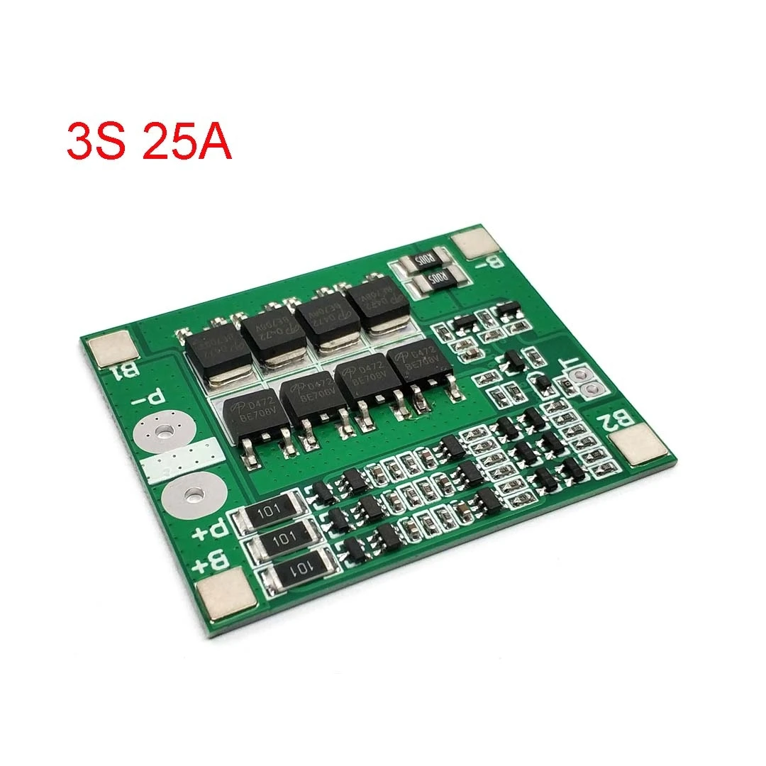 3S 25A Li-Ion 18650 BMS PCM плата защиты батареи bms pcm с балансом для литий-ионного lipo аккумулятор