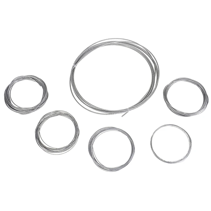

Hot! New 304 Stainless Steel Soft Wire Rope 5m Soft Fishing Lifting Cable Clothesline 7*7 Structure Diameter 0.5mm-3.0mm