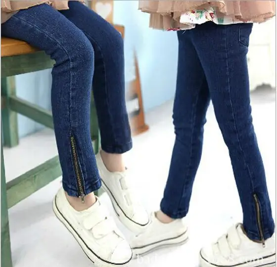 V-TREE winter denim pants kids jeans velvet children pants baby girls legging side zipper warm pants girls winter clothes V-TREE winter denim pants kids jeans velvet children pants baby girls legging side zipper warm pants girls winter clothes